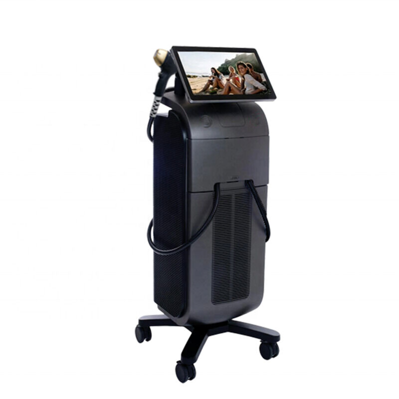 জরুরী স্টপ বোতাম ডায়োড লেজার চুল অপসারণ মেশিন সেমিকন্ডাক্টর জল বায়ু শীতল সিস্টেম চুল অপসারণ নিশ্চিত